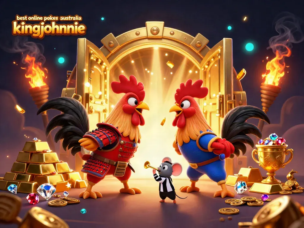 Experience the thrill of winning at the best online pokies Australia King Johnnie, with vibrant casino elements.